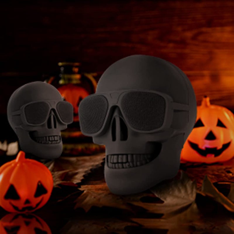 VIGROS Skull Speaker, Portable Bluetooth Speakers Unique Speaker 8W Output Bass Stereo Compatible for Desktop PC/Laptop/Mobile Phone/MP3/MP4 Player for Halloween Decorations for Gift Party - Image 2